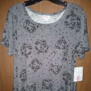 NWT Lularoe M Carly Gray Tigers Dress